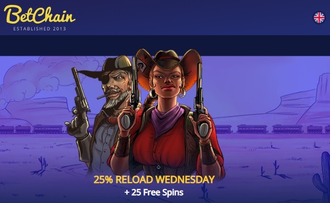 BetChain Casino - 25% Reload Wednesday