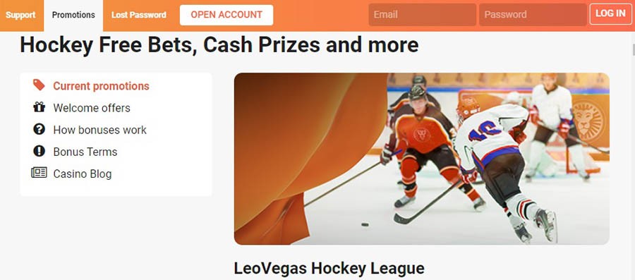 LeoVegas - Hockey Promotion