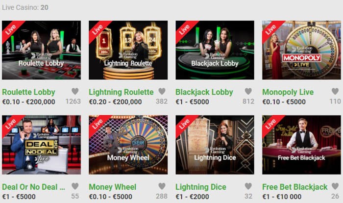 Unibet Casino - Live Casino Games