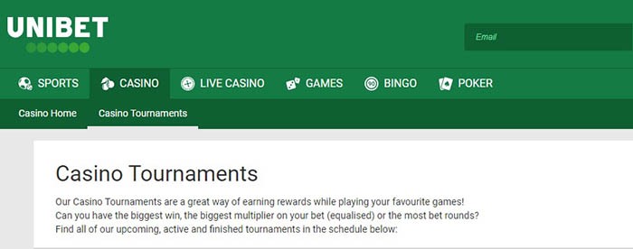 unibet casino tournaments