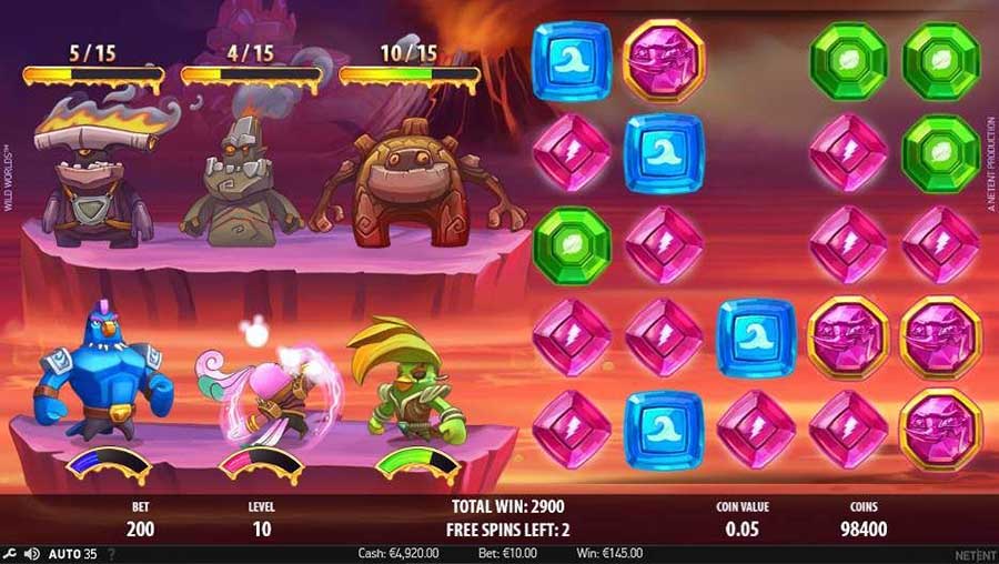 Skill-based slot machines - Wild Worlds bonus game